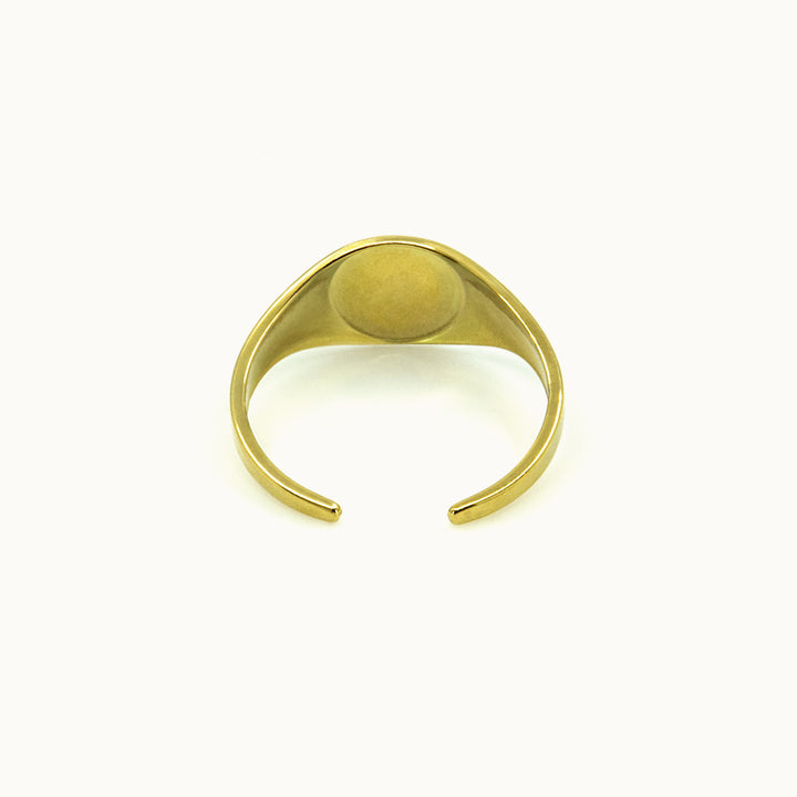 Adjustable H Signet Ring