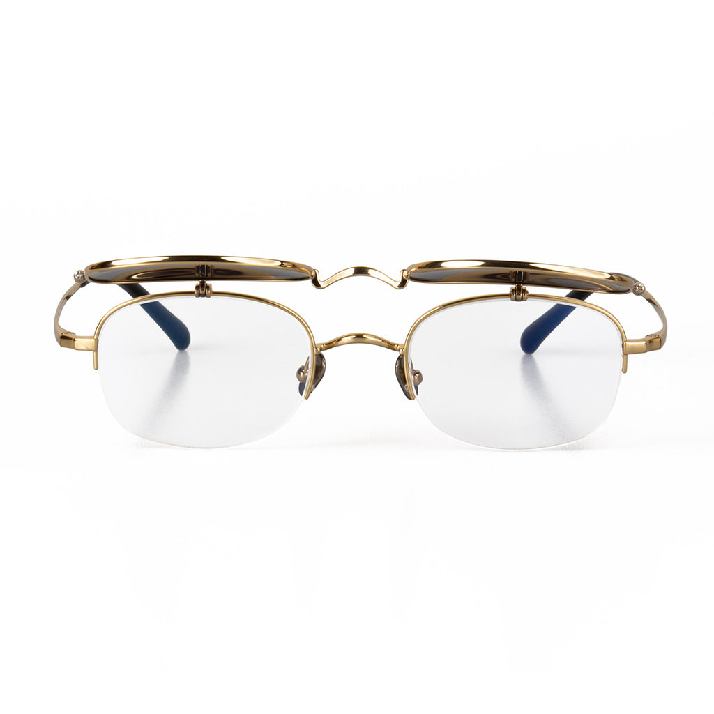 Hemmet® HINFINITE™ Occhiali da Vista in Titanio Oro con Clip-on