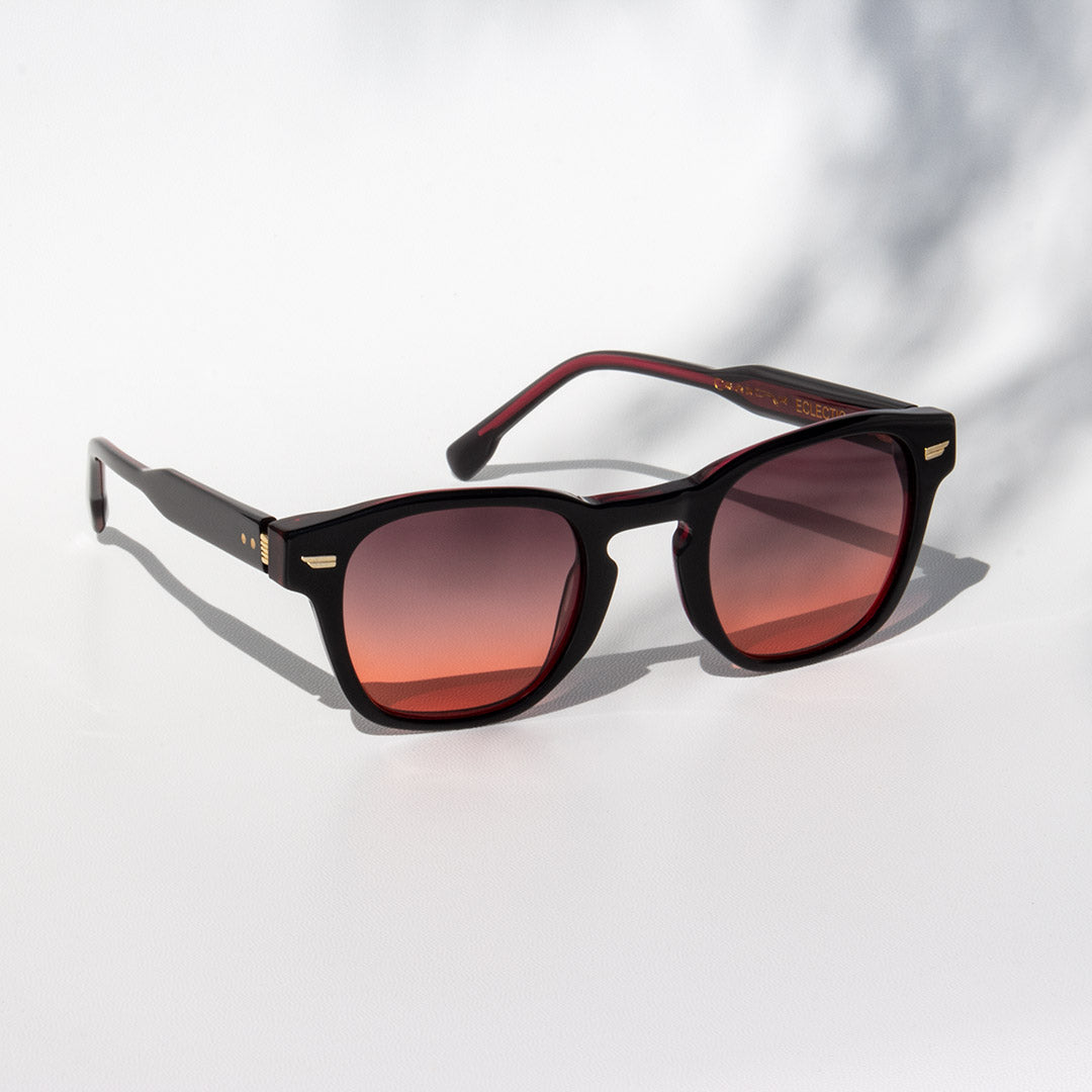 DUCO Occhiali Da Sole Quadrati Retrò Unisex - Stile Vintage Anni '70 Con Lenti Polarizzate UV - Montatura In Acetato Leggera - Modello DC2358